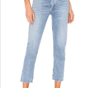 AGOLDE RILEY HIGH RISE STRAIGHT CROP